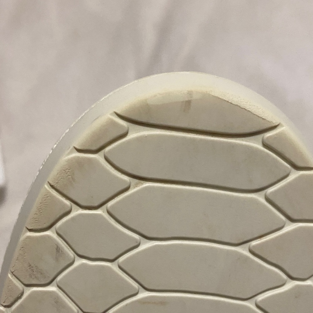 Jimmy Choo Off-White Leather Low-Top Sneakers with Silver Accents - Picture 11 of 11